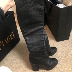 Tall leather boots